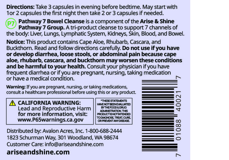 P7 Bowel Cleanse-directions-flat